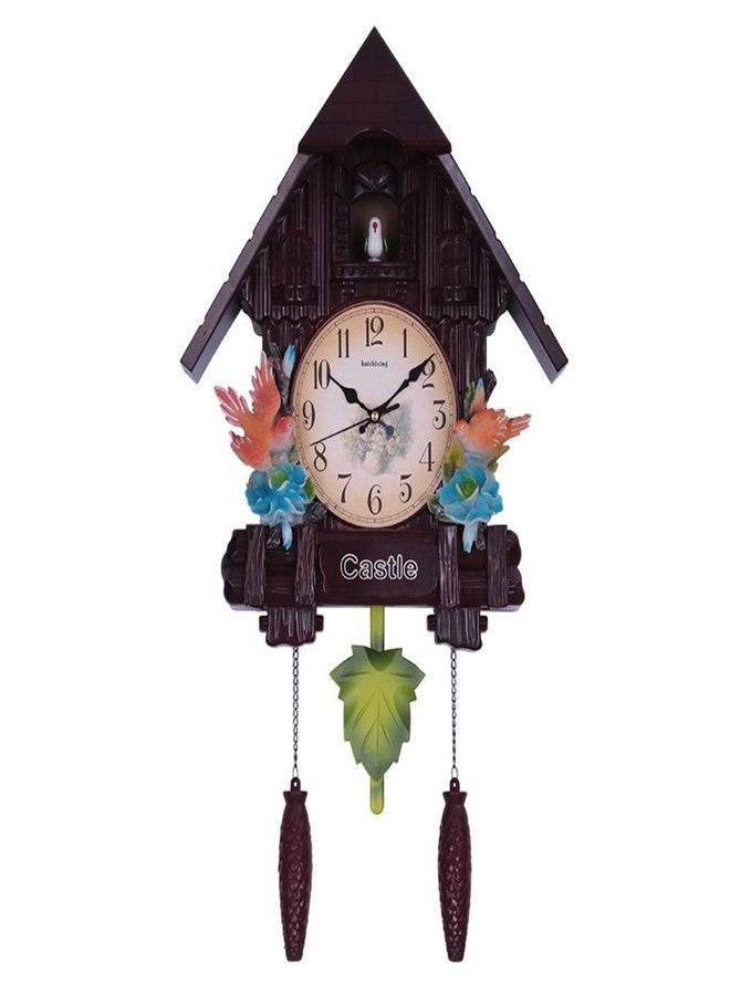 Three Secondz Cuckoo Wall Clock Lovely Children's Room Wall Clock - 65 cm x 16 cm x 37 cm - Fixed Door. Does not Open or Close (ChocoBrown) - Image 1